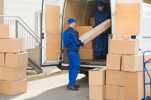 Commercial moving team planning a business relocation in Uxbridge