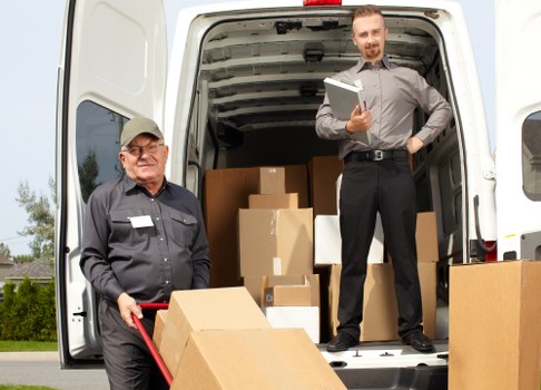 Man and van vehicle ready for a local move in Uxbridge