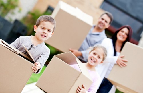 Preparing desks and boxes for a business move in Uxbridge