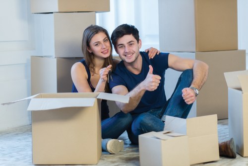 Loading furniture into a removal van for a Uxbridge house move