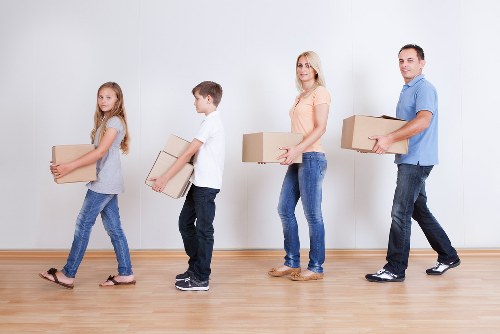 Packed household items ready for a move from a Uxbridge home
