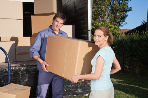 Safety-focused van loading with protective moving materials