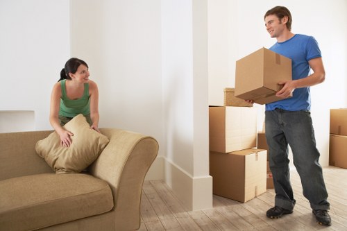 Moving team planning access and parking for a Uxbridge property